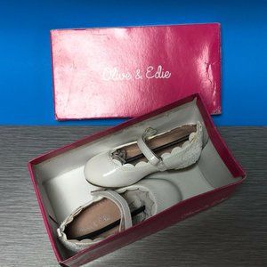 Olive & Edie Girls Pennie‎ Mary Jane Flats White Patent Size 6m toddlers